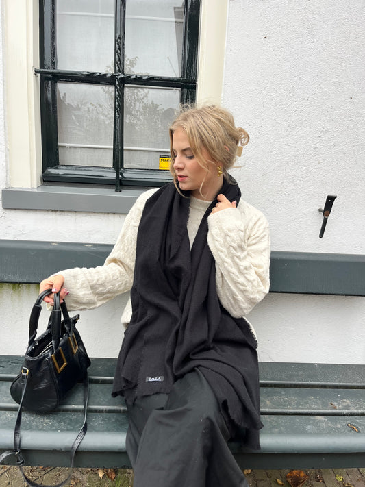 Black winter scarf