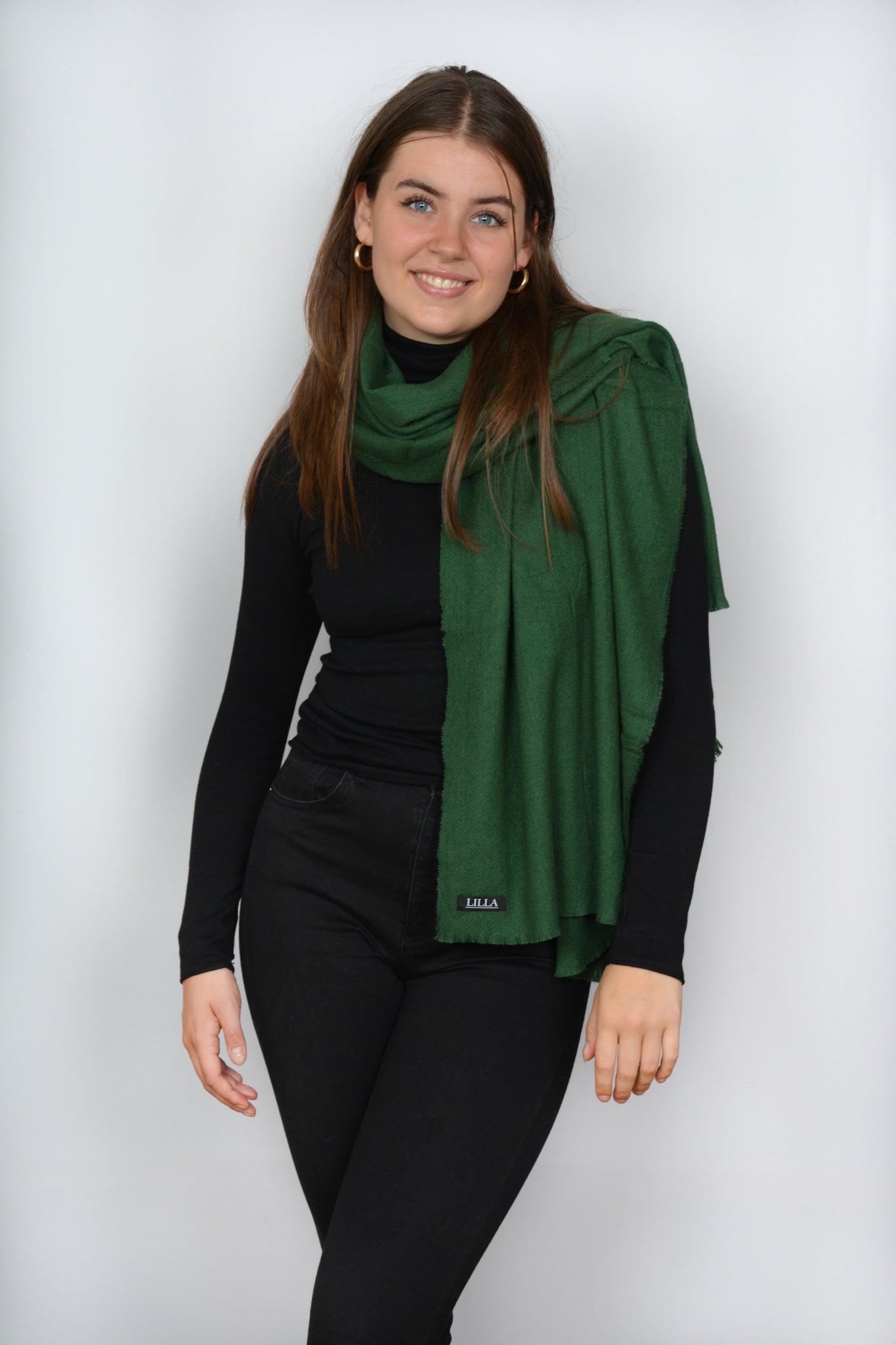 Groene wintersjaal - LILLA