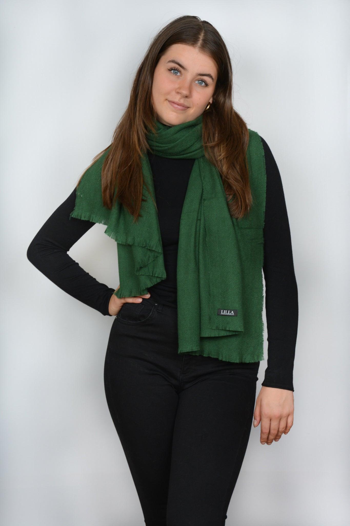 Groene wintersjaal - LILLA