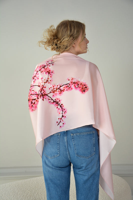 Sakura zijden sjaal - LILLA